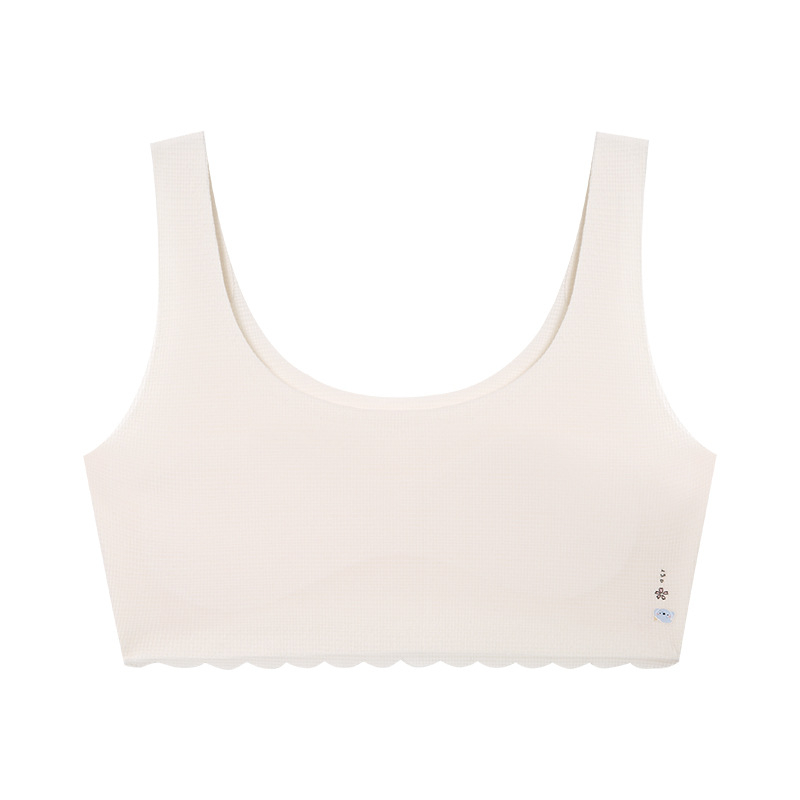 Dječji grudnjak za rast, prozračan, Ice Silk, vest stil, puni košar, ultra-tanki kalupi, 9–13 godina