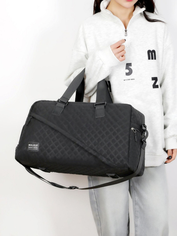 Oxford anyagú fitnesz táska, száraz–nedves szétválasztás, külön cipőrekesz, lélegző, vízálló