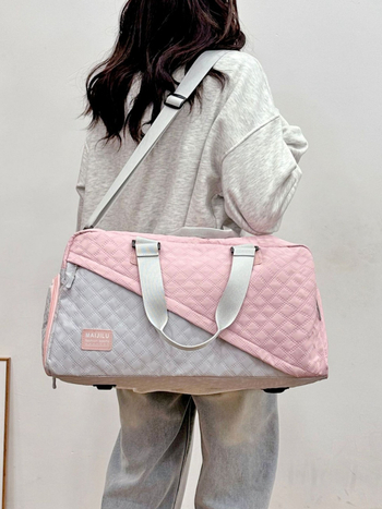 Oxford anyagú fitnesz táska, száraz–nedves szétválasztás, külön cipőrekesz, lélegző, vízálló