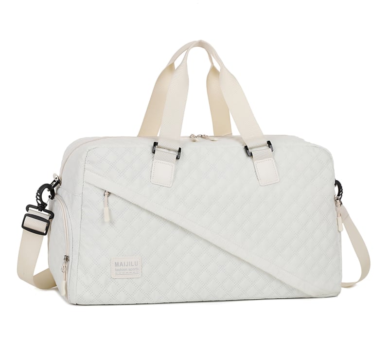 Oxford anyagú fitnesz táska, száraz–nedves szétválasztás, külön cipőrekesz, lélegző, vízálló