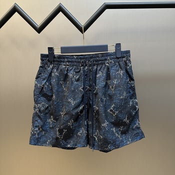 Pamut rövidnadrág teljes logó nyomással, laza fazon, nyári hip-hop stílus, 100% pamut