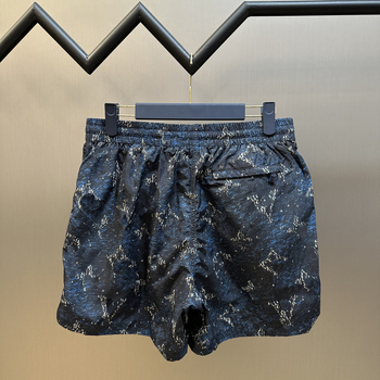 Pamut rövidnadrág teljes logó nyomással, laza fazon, nyári hip-hop stílus, 100% pamut