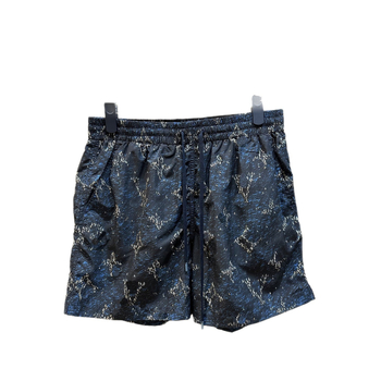 Pamut rövidnadrág teljes logó nyomással, laza fazon, nyári hip-hop stílus, 100% pamut