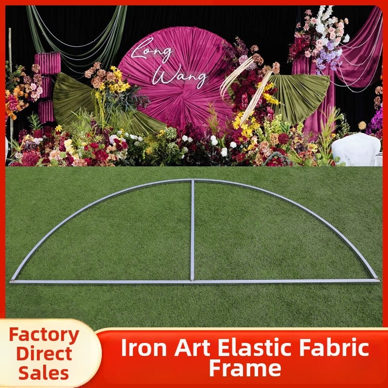 Esküvői félkörív vas keret dekorációhoz, Nanyang stílus, ventilátor alakú