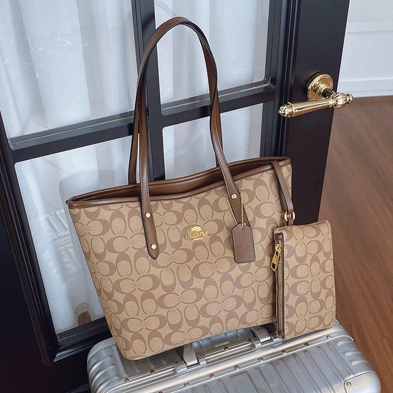 Női PU bőr Tote táska, nagy kapacitású, cipzáras zárás, poliészter bélés, vízszintes négyszögletes forma