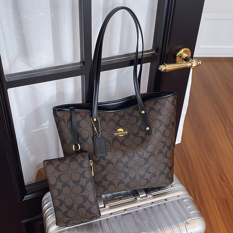 Női PU bőr Tote táska, nagy kapacitású, cipzáras zárás, poliészter bélés, vízszintes négyszögletes forma