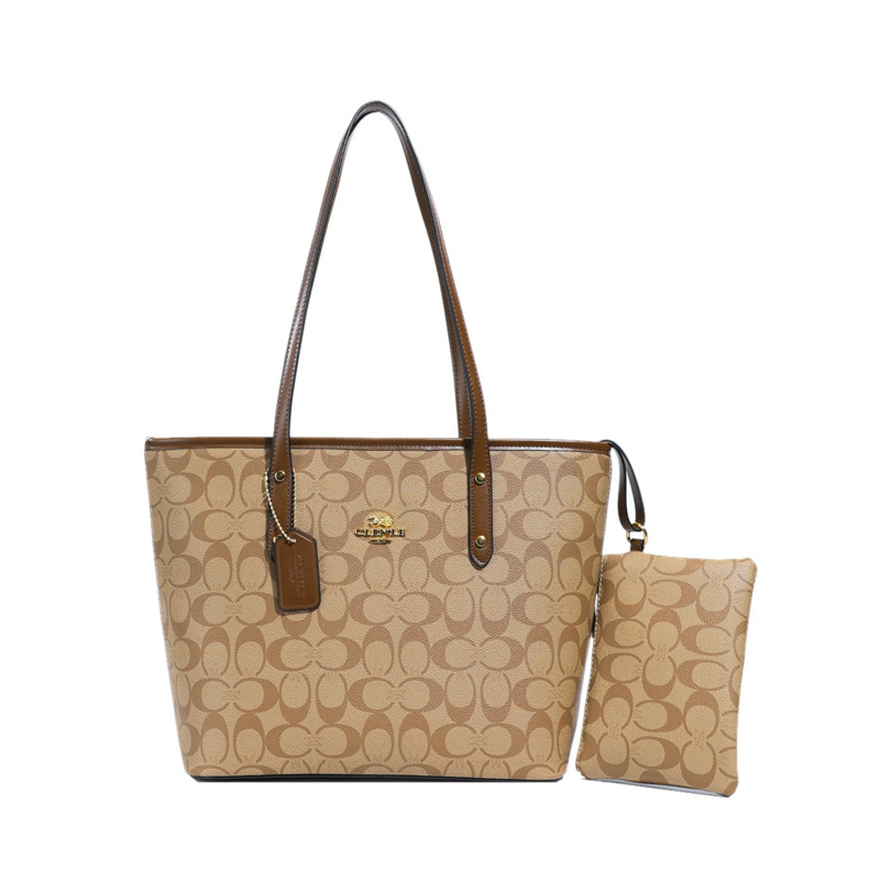 Női PU bőr Tote táska, nagy kapacitású, cipzáras zárás, poliészter bélés, vízszintes négyszögletes forma