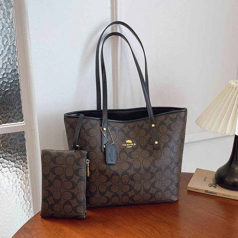 Női PU bőr Tote táska, nagy kapacitású, cipzáras zárás, poliészter bélés, vízszintes négyszögletes forma