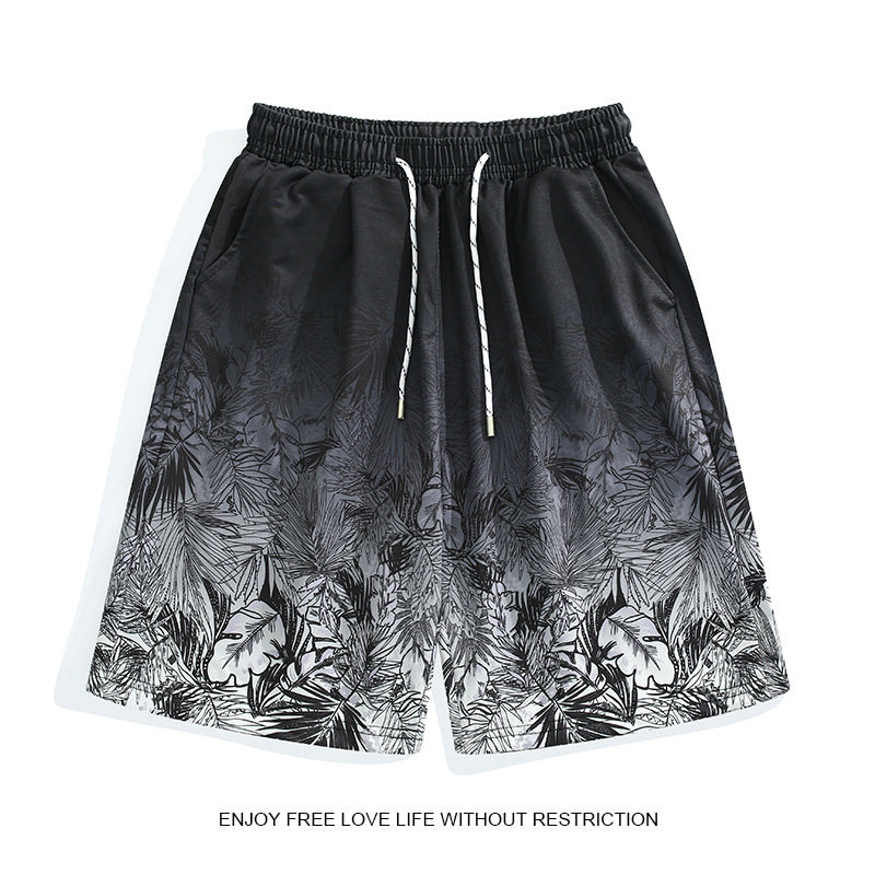 Férfi strandnadrág, gyorsan száradó, laza szabás, 95% poliészter, térd alatti hosszúság