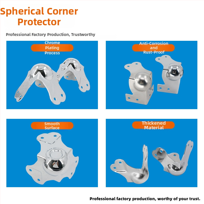 AW Anwang nerezová oceľová ochrana rohu pre drevené krabice, 3-stranný 90° roh