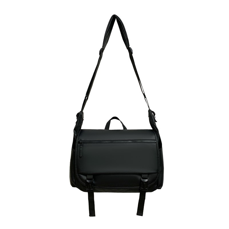 Muška crossbody torba s urbanim minimalističkim stilom, neobičan materijal, otporna na habanje, poliester podstava, jednobojni uzorak, za svakodnevnu upotrebu.