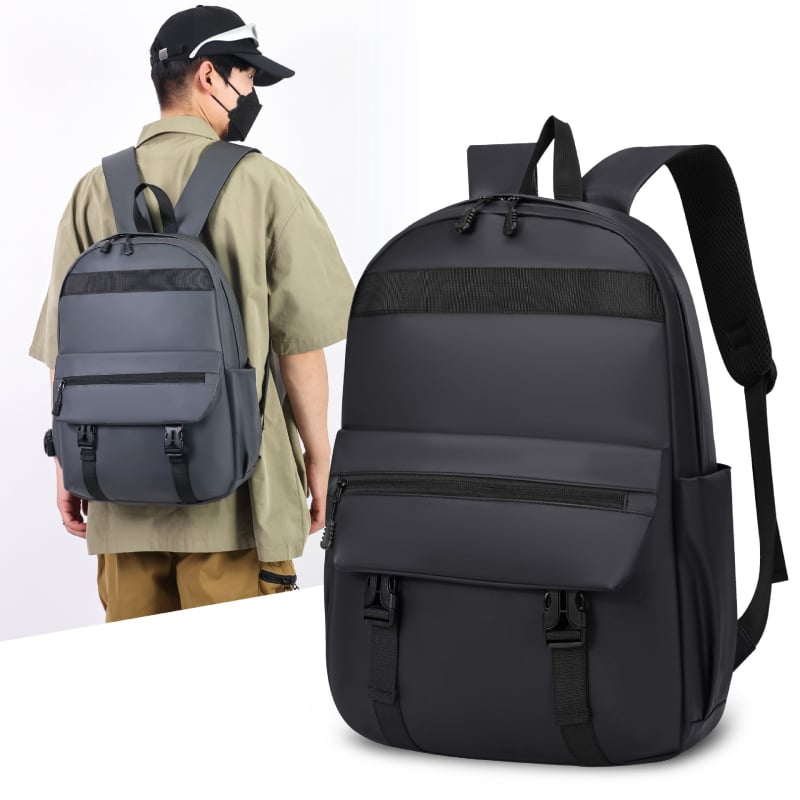 Muški ruksak s kožnim slojem, kapacitet 20–35 L, pogodan za 14-inčni laptop, gradski stil, zakrivljene naramenice