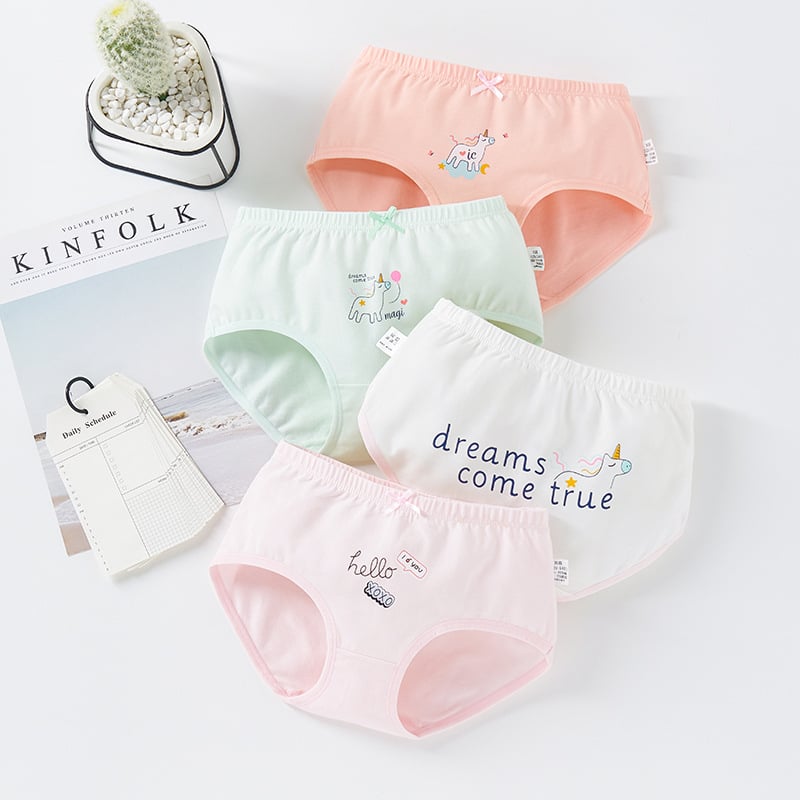 Pamučne gaćice za djevojčice, Klasa A, paket od četiri komada, Pason Bear