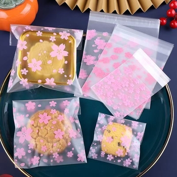 Pungi auto-sigilante din OPP pentru fursecuri, cu imprimare, 100 buc./pachet, ambalaj pentru cadouri de petreceri.