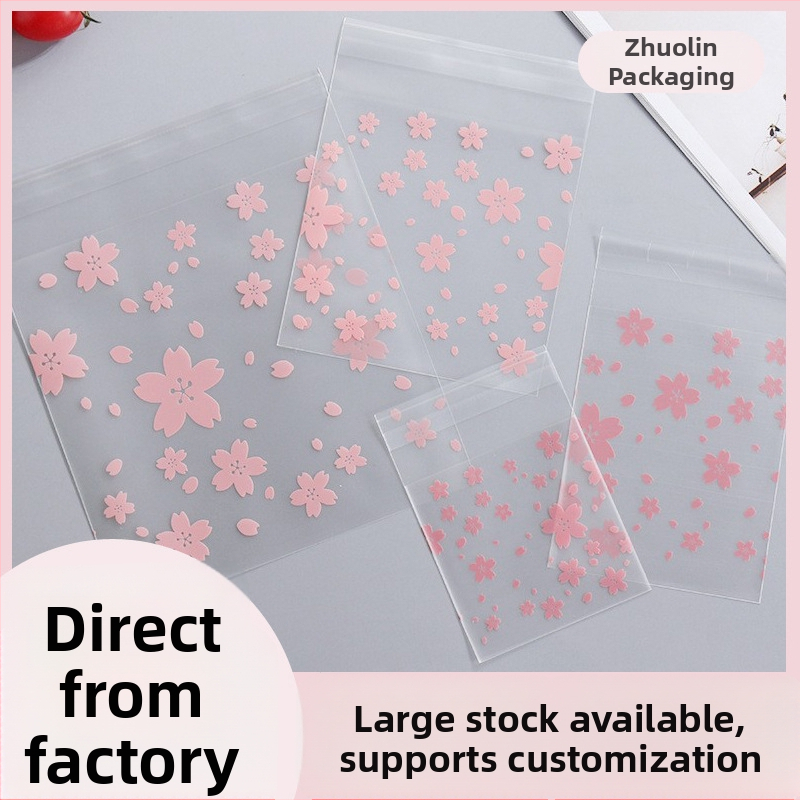 Pungi auto-sigilante din OPP pentru fursecuri, cu imprimare, 100 buc./pachet, ambalaj pentru cadouri de petreceri.