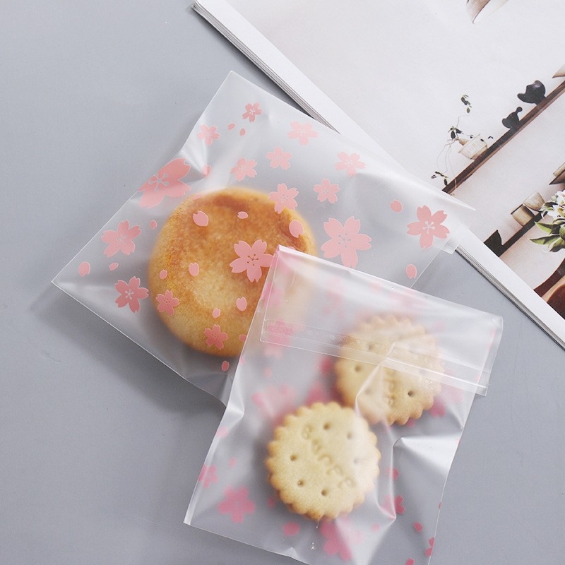 Pungi auto-sigilante din OPP pentru fursecuri, cu imprimare, 100 buc./pachet, ambalaj pentru cadouri de petreceri.