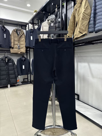 Muške casual hlače, visoki struk, ravni kroj, zatvarač, mikroelastičnost, jesen, poliesterska smjesa