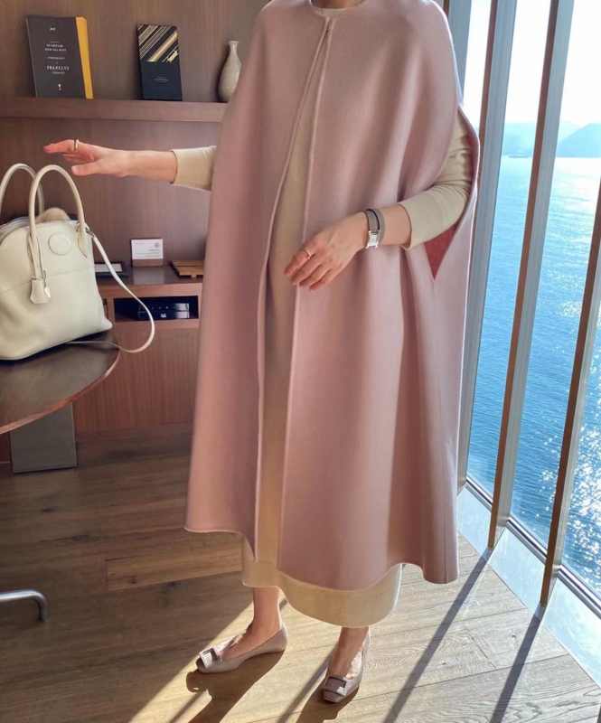 Gyapjú mellény középhosszú, japán stílus, pulóver, kerek nyak, 30–50% poliészter