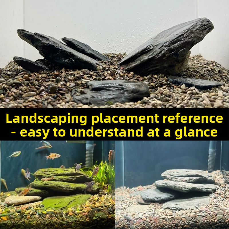 Kámen pre akvárium na zariadenie – prírodný surový kameň, hlavný kameň a úlomky kameňa, spodný piesok, krabica 60 kusov