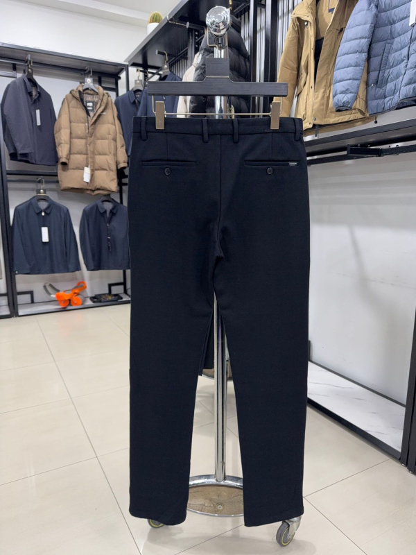 Topao pliš hlače za jesen/zimu, jednobojna boja, slim fit, srednji dio struka, zatvaranje na zip, 3D171