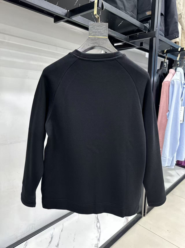 Памучен суитшърт 56% памук с двойни джобове, пуловер, дълги ръкави, удебелен материал, за есента