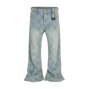 Traperice ravnog kroja, korejskog stila, denim 85% pamuk, srednja visina struka, zip, plisirani detalj