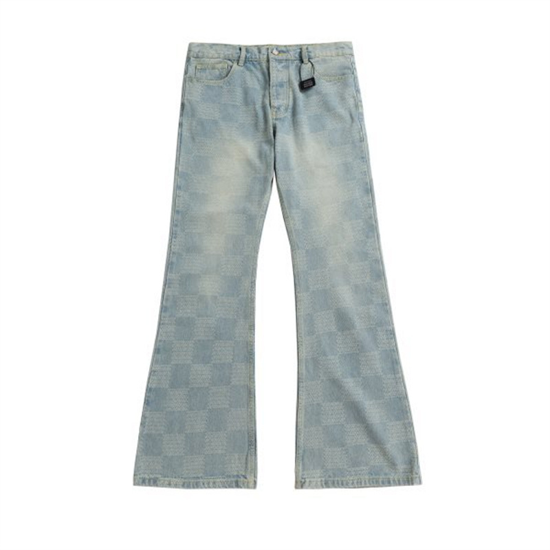 Traperice ravnog kroja, korejskog stila, denim 85% pamuk, srednja visina struka, zip, plisirani detalj