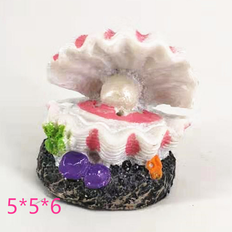 Set ukrasa za akvarij iz ekološke smole s karikaturnim delfinom, koralom, anemonom i školjkom u stilu vulkanskih mjehurića za uređenje akvarija — 30 komada