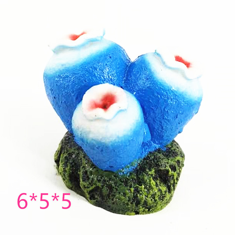 Set ukrasa za akvarij iz ekološke smole s karikaturnim delfinom, koralom, anemonom i školjkom u stilu vulkanskih mjehurića za uređenje akvarija — 30 komada