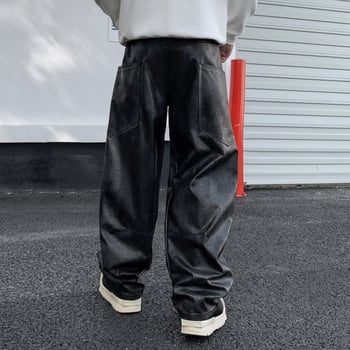 Muške pamučne hlače ravnog kroja, poslovni casual stil, srednji pojas, zatvarač, mikro-elastičnost, proljeće-jesen