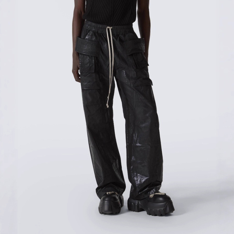 Kargo hlače s mnogobrojnim džepovima i dvostrukim prstenom, pamuk, ravni kroj