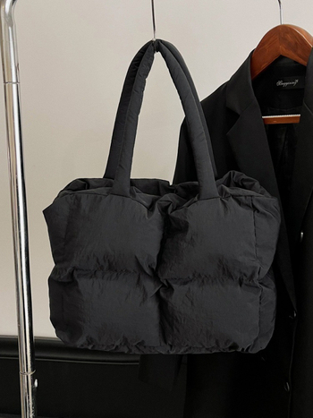 PU torba za ramena s horizontalnim kvadratičnim oblikom, podstava od poliestera i džep za mobitel