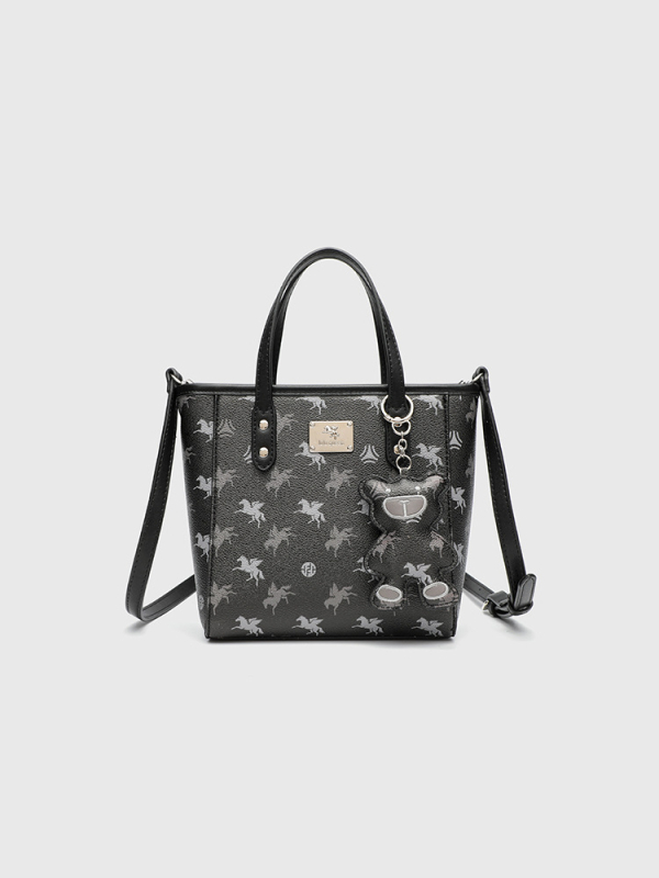 LULU QUEEN Tote torba u stilu košare za povrće, PVC materijal, horizontalni kvadratni oblik, zatvaranje na rajsferšajl, podstava od poliestera