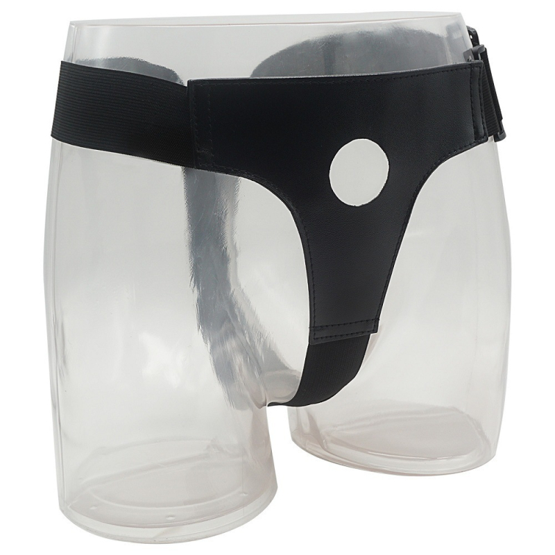 Bőr viselhető nadrág elasztikus pánttal – üreges dildó, felnőtteknek, márka YHNB
