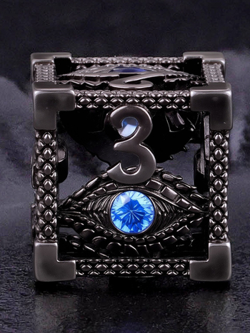 DND šuplje metalne kockice Dragon Eye, 7-dijelni poliedrični komplet, bakar