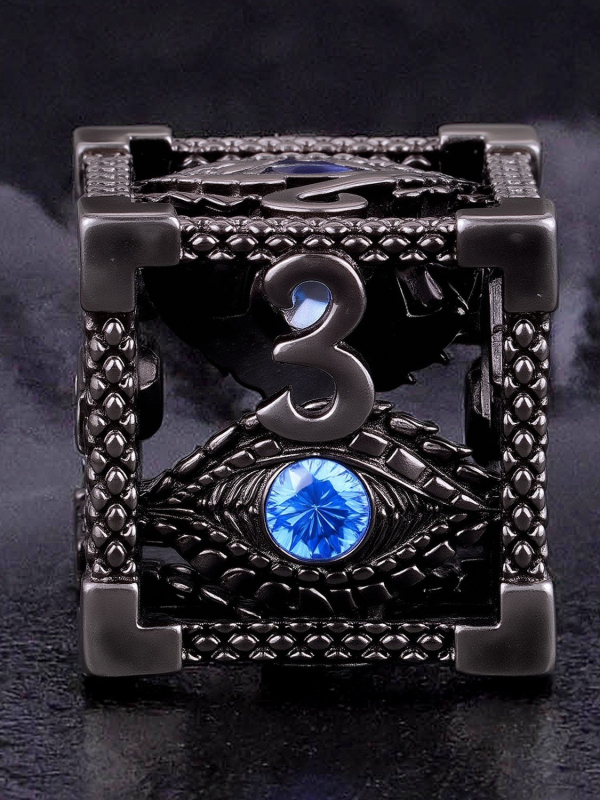 DND šuplje metalne kockice Dragon Eye, 7-dijelni poliedrični komplet, bakar