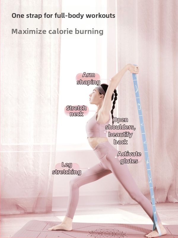 Jógová natahovacia pás s digitálnym segmentovým dizajnom – materiál: nylon + latex hodváb, pás na tréning a tanec