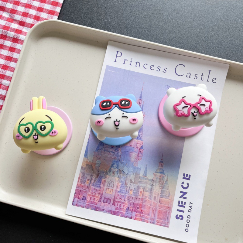 Десктоп стойка с карикатурен стил, силиконова конструкция, MagSafe магнитен държач, разтегателна и държач за пръстен