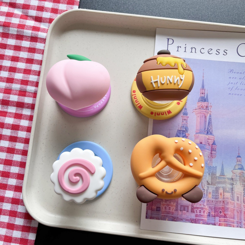 Десктоп стойка с карикатурен стил, силиконова конструкция, MagSafe магнитен държач, разтегателна и държач за пръстен