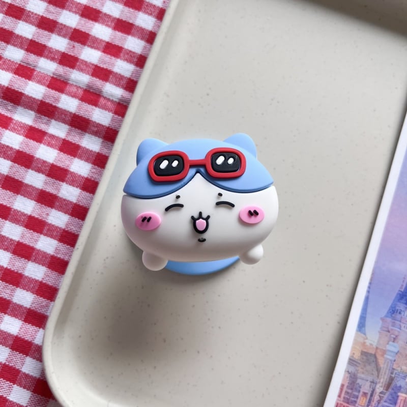 Десктоп стойка с карикатурен стил, силиконова конструкция, MagSafe магнитен държач, разтегателна и държач за пръстен