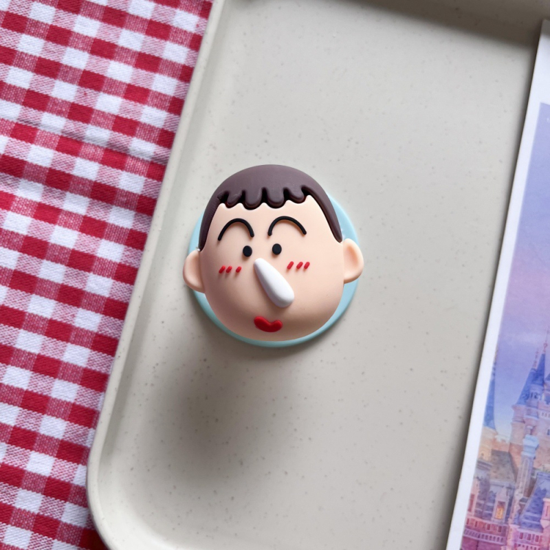 Десктоп стойка с карикатурен стил, силиконова конструкция, MagSafe магнитен държач, разтегателна и държач за пръстен