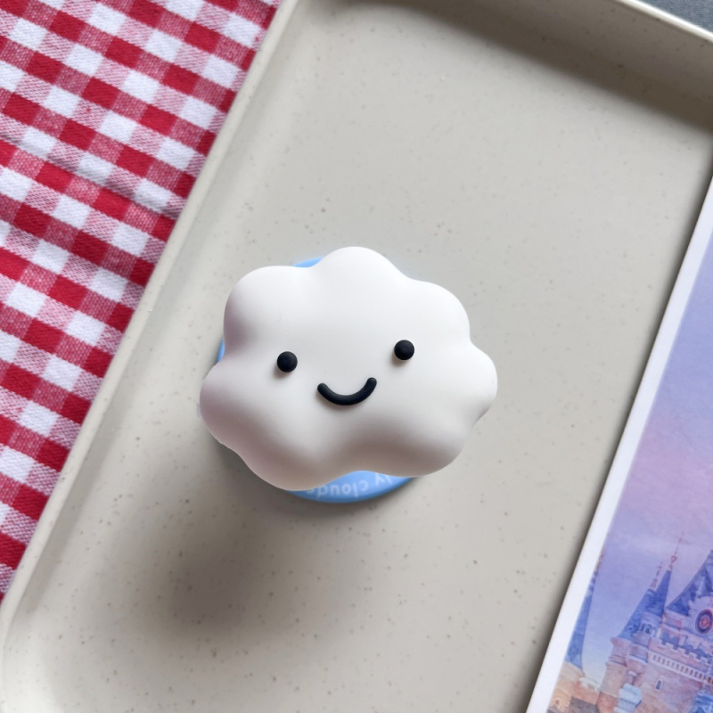 Десктоп стойка с карикатурен стил, силиконова конструкция, MagSafe магнитен държач, разтегателна и държач за пръстен