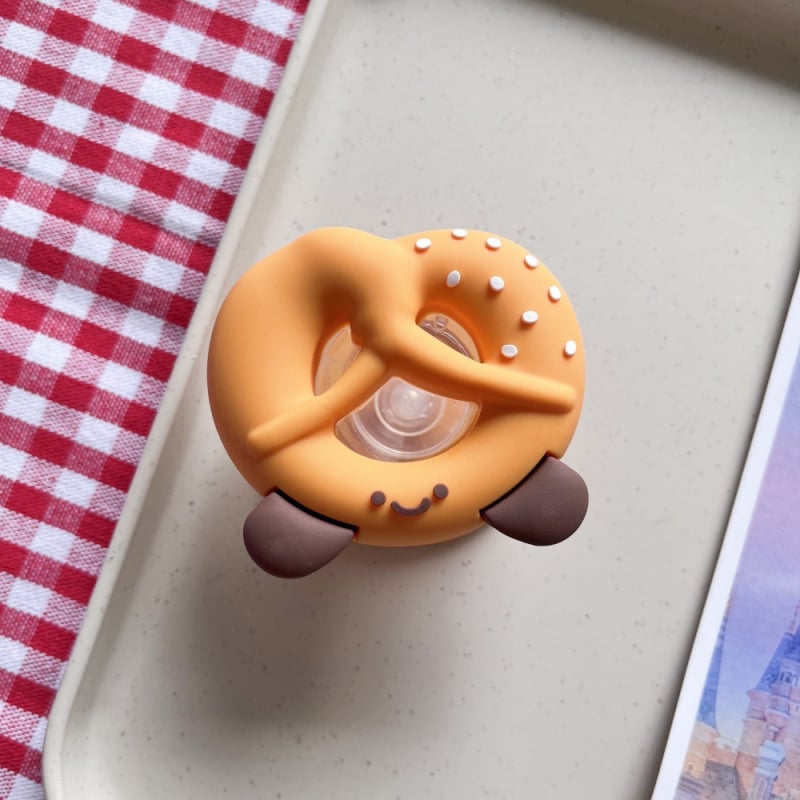 Десктоп стойка с карикатурен стил, силиконова конструкция, MagSafe магнитен държач, разтегателна и държач за пръстен