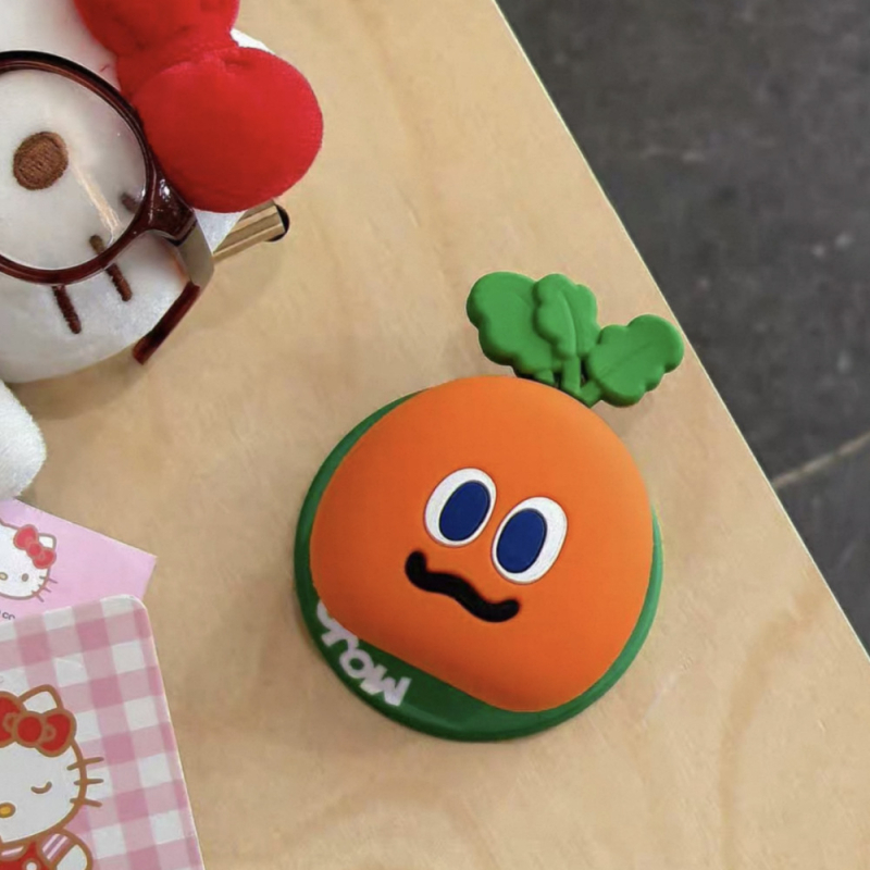 Десктоп стойка с карикатурен стил, силиконова конструкция, MagSafe магнитен държач, разтегателна и държач за пръстен