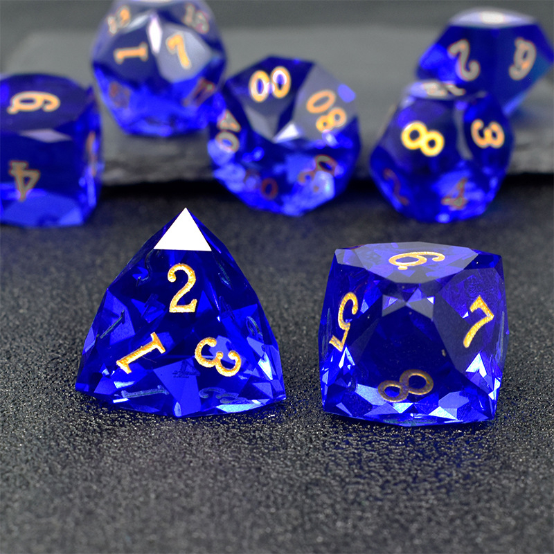 Poliedarske kocke s dragocjenim izgledom za D&D i društvene igre, stil pravokutnog kuta, obrada i personalizacija dostupni