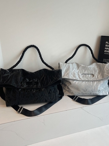 Unisex PU tote torba s magnetskim zatvaračem, vodoravni kvadratni oblik, unutarnji džep sa zatvaračem