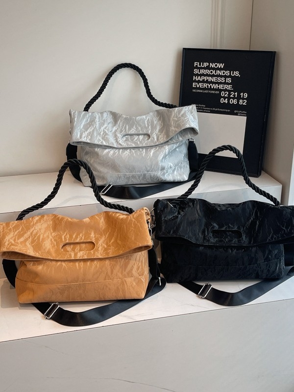 Unisex PU tote torba s magnetskim zatvaračem, vodoravni kvadratni oblik, unutarnji džep sa zatvaračem