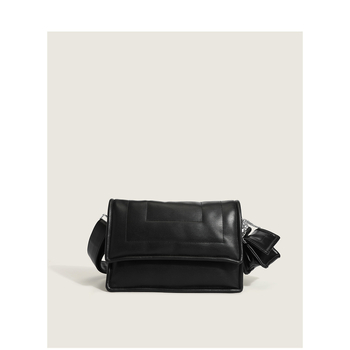 PU crossbody torbica s poklopcem – street stil, mala kvadratna forma, horizontalni oblik, magnetska kopča, skriveni džep sa zipom