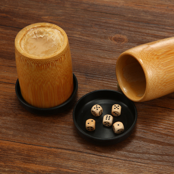 Set kockica od masivnog drveta sa shakerom i čašicama za kocke za bar, KTV, Mahjong i društvene igre