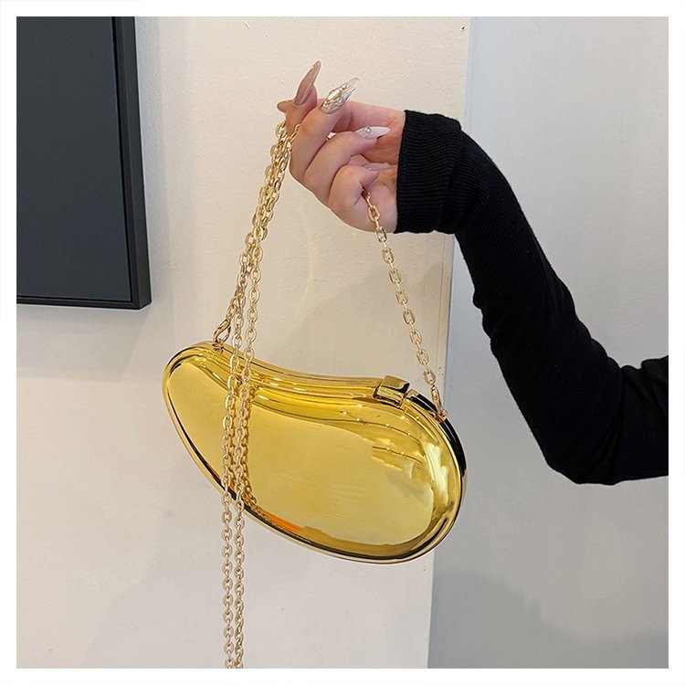 Akrilno ovalna crossbody torba s magnetskim zatvaračem i džepom na zip